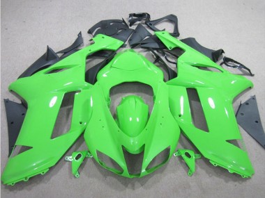 2007-2008 Green Kawasaki ZX6R Motorcycle Fairings UK Stores