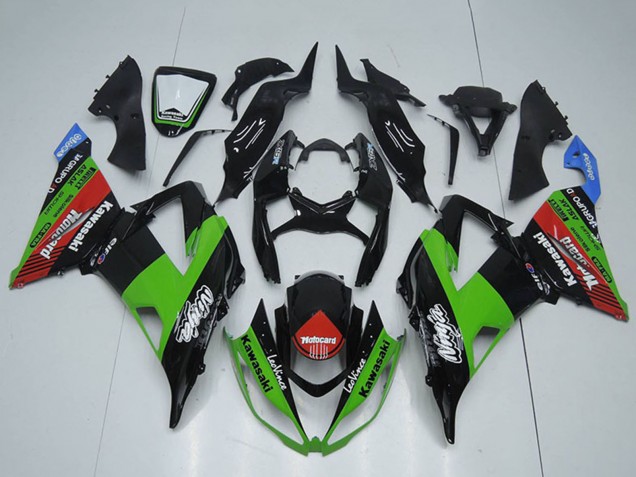 2013-2018 Glossy Black Green Red Blue Motocard Kawasaki ZX6R Motorcycle Fairings UK Stores