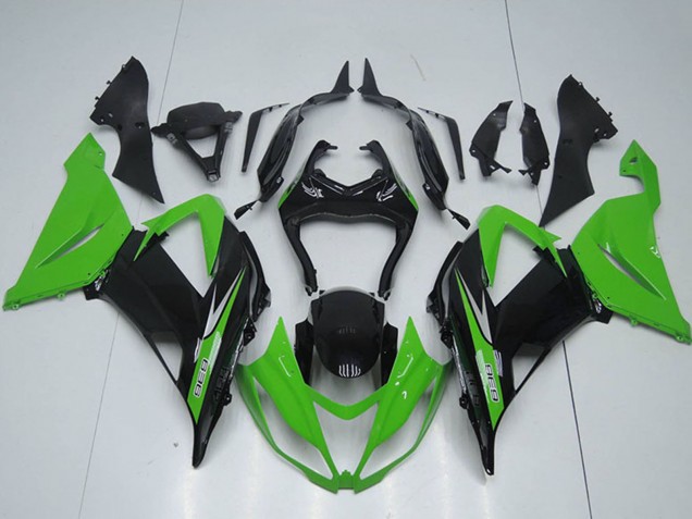 2013-2018 Green Glossy Black Kawasaki ZX6R Motorcycle Fairings Kits UK Stores