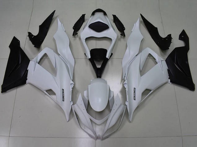 2013-2018 White Black 636 Kawasaki ZX6R Motorcycle Fairings UK Stores