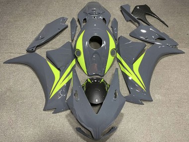 2012-2016 Nardo Grey Fluo Yellow Carbon Fiber Honda CBR1000RR Motorcycle Fairings UK Stores