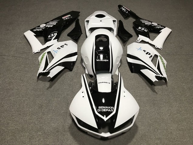 2013-2026 White Glossy Black Honda CBR600RR Motorcycle Fairings UK Stores
