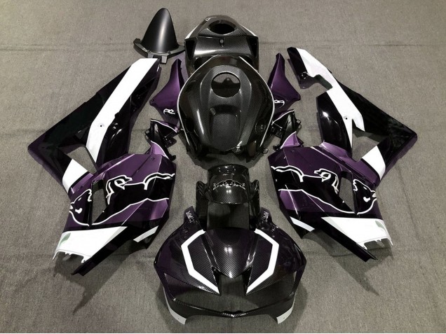 2013-2026 Black Carbon Fiber White Purple Bull Honda CBR600RR Motorcycle Fairings UK Stores