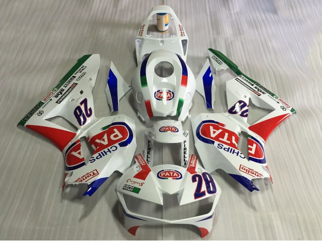 2013-2026 White Red Blue Pata 28 Honda CBR600RR Motorcycle Fairings UK Stores