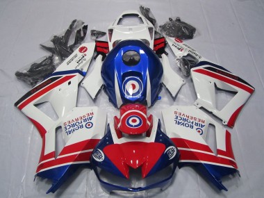 2013-2026 White Red Blue Royal Air Force Honda CBR600RR Motorcycle Fairings UK Stores