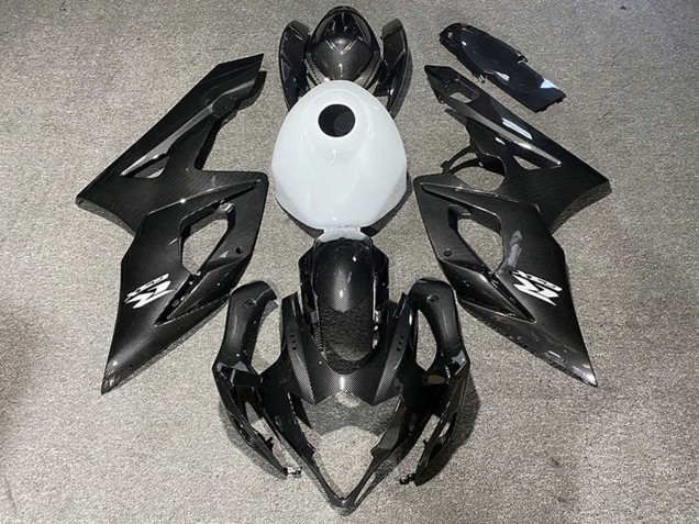 2005-2006 Carbon Fiber Style Glossy White Suzuki GSXR 1000 Motorcycle Fairings UK Stores