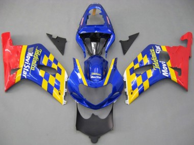 2001-2003 Blue Yellow Red Telefonica MoviStar Suzuki GSXR 600 / GSXR 750 Motorcycle Fairings UK Stores