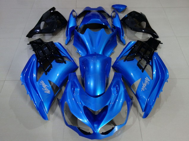 2012-2024 Blue Black Kawasaki ZX14R ZZR 1400 Motorcycle Fairings UK Stores