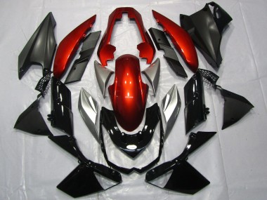 2010-2013 Red Silver Glossy Black Kawasaki Z1000 Motorcycle Fairings UK Stores