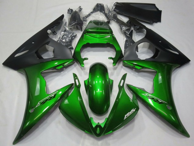 2005 Dark Green Matte Black Yamaha R6 Motorcycle Fairings UK Stores