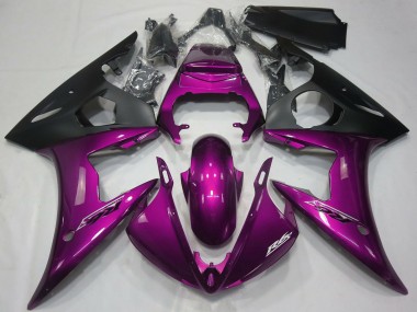 2005 Dark Pink Matte Black Yamaha R6 Motorcycle Fairings UK Stores