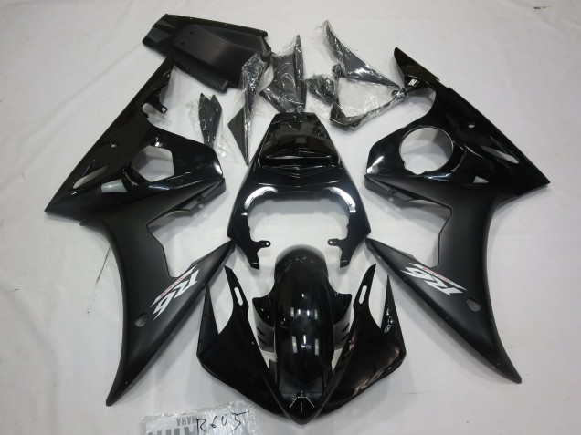 2005 Glossy Black Matte Black White Yamaha R6 Motorcycle Fairings UK Stores
