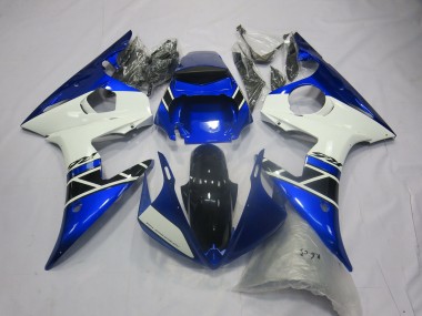 2005 Blue White Glossy Black Yamaha R6 Motorcycle Fairings UK Stores