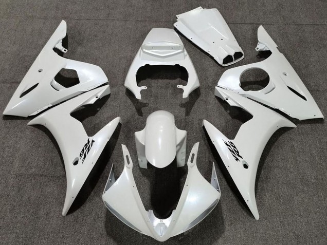 2005 Pearl White Yamaha R6 Motorcycle Fairings UK Stores