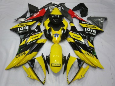 2006-2007 Yellow Black Red Motul Monster Yamaha R6 Motorcycle Fairings UK Stores