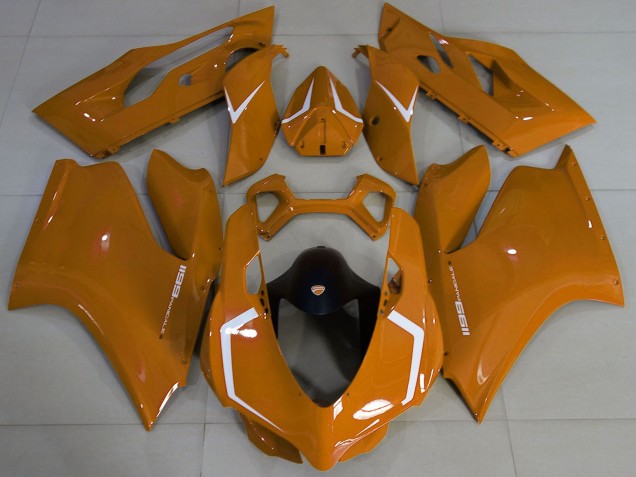 2011-2014 Brown White Ducati 1199 Motorcycle Fairings UK Stores