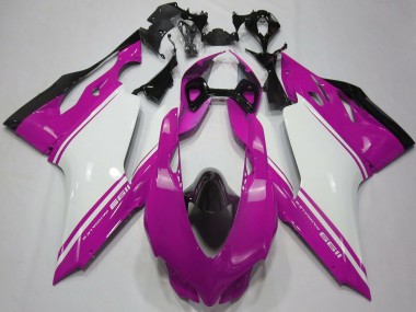 2011-2014 Pink White Black Ducati 1199 Motorcycle Fairings UK Stores