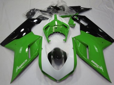 2007-2014 Green Black White Ducati 1098 Motorcycle Fairings UK Stores