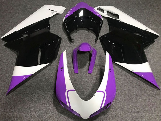 2007-2014 White Purple Glossy Black Ducati 848 1098 1198 Motorcycle Fairings UK Stores
