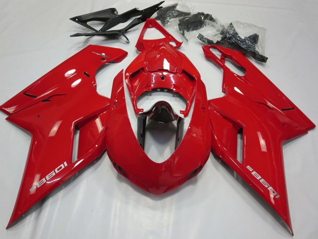 2007-2014 Glossy Red Glossy Black Ducati 1098 Motorcycle Fairings UK Stores