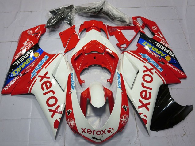 2007-2014 White Red Blue Glossy Black Valsir Xerox Ducati 848 1098 1198 Motorcycle Fairings UK Stores