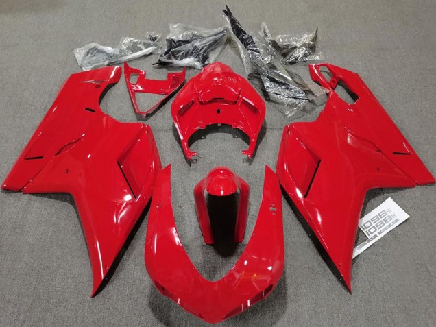 2007-2014 Glossy Red Plain Ducati 848 1098 1198 Motorcycle Fairings UK Stores