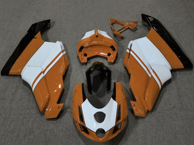 2003-2004 White Orange Glossy Black Ducati 749 999 Motorcycle Fairings UK Stores