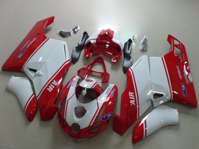 2003-2004 White Red Air Generali Tim Ducati 749 999 Motorcycle Fairings UK Stores