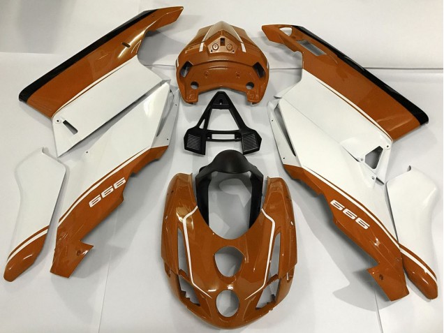 2003-2004 White Brown Black Ducati 999 Motorcycle Fairings UK Stores