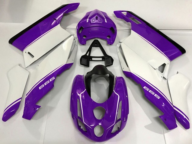 2003-2004 White Purple Black Ducati 999 Motorcycle Fairings UK Stores