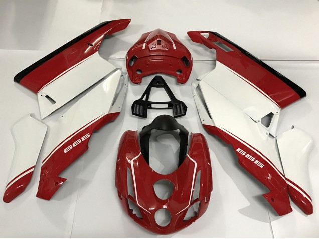 2003-2004 White Red Black Ducati 999 Motorcycle Fairings UK Stores