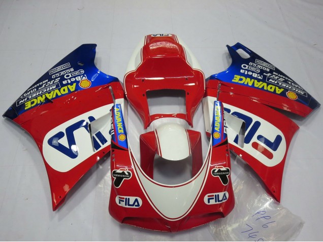 1993-2005 White Red Blue Fila Ducati 748 916 996 998 Motorcycle Fairings UK Stores