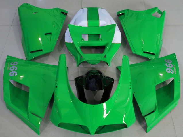 1993-2005 Glossy Green White Ducati 996 Motorcycle Fairings UK Stores
