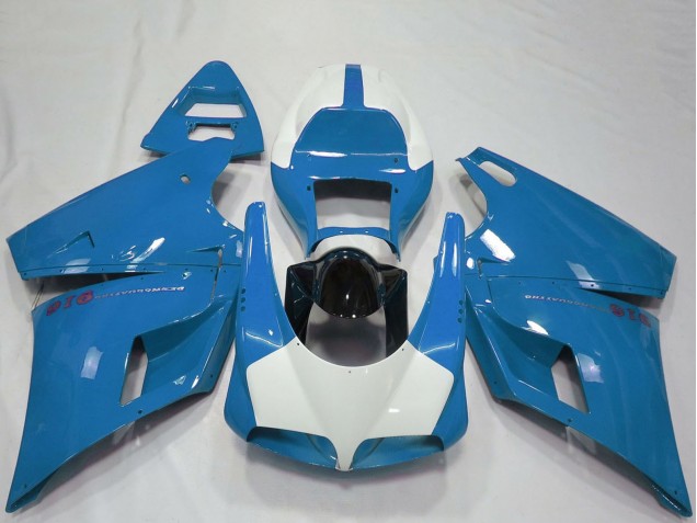 1993-2005 Light Blue Glossy Black Ducati 916 Motorcycle Fairings UK Stores