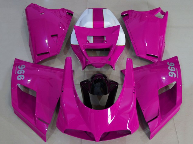 1993-2005 Glossy Pink White Black Ducati 996 Motorcycle Fairings UK Stores