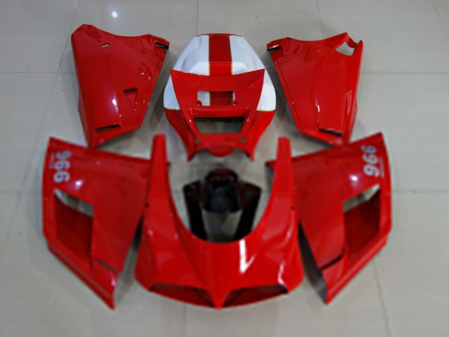 1993-2005 Glossy Red White Black Ducati 996 Motorcycle Fairings UK Stores