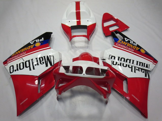 1993-2005 White Red Glossy Black Marlboro Ducati 748 916 996 998 Motorcycle Fairings UK Stores