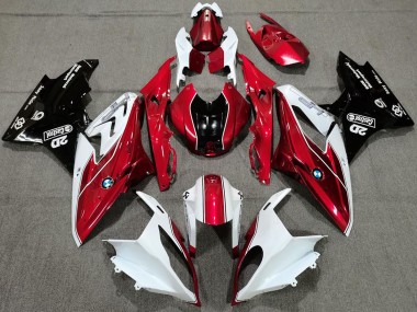 2017-2018 White Red Glossy Black BMW S1000RR Motorcycle Fairings UK Stores