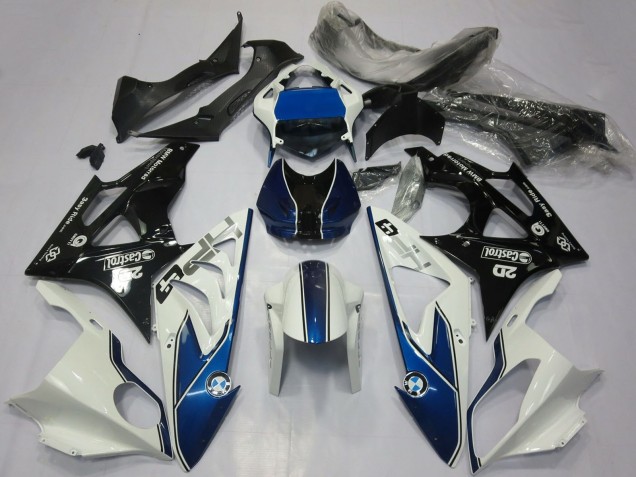 2017-2018 White Blue Glossy Black BMW S1000RR Motorcycle Fairings UK Stores
