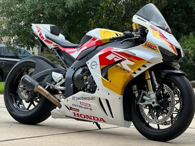 2020-2023 White Red Gold Motul HRC Honda CBR1000RR-R Motorcycle Fairings UK Stores