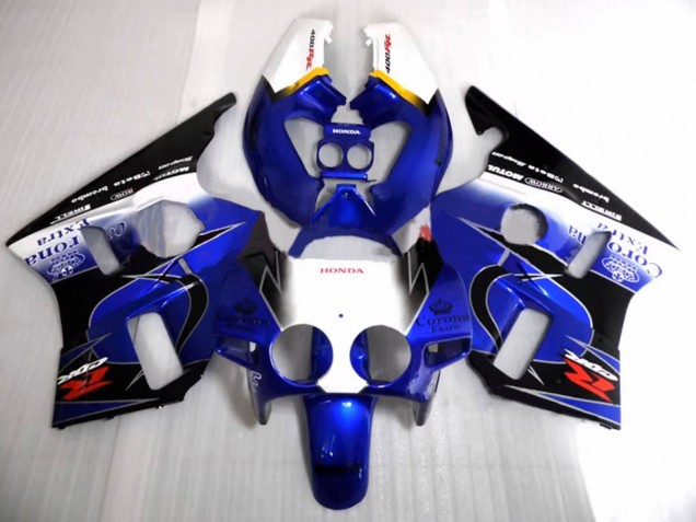 1987-1989 White Yellow Blue Glossy Black Corona Motul Honda CBR400RR NC23 Motorcycle Fairings UK Stores
