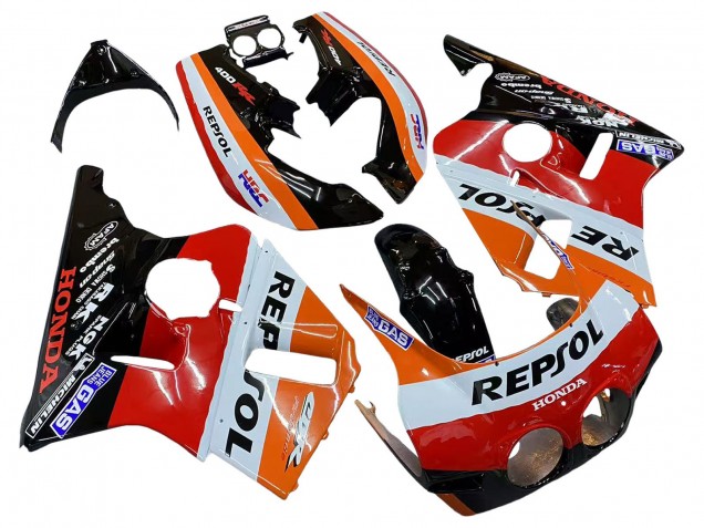 1987-1989 Orange White Red Glossy Black Repsol HRC Honda CBR400RR NC23 Motorcycle Fairings UK Stores