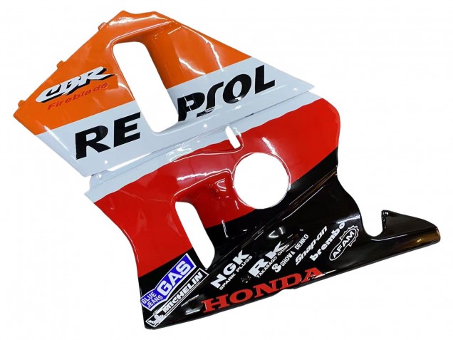 1987-1989 Orange White Red Glossy Black Repsol HRC Honda CBR400RR NC23 Motorcycle Fairings UK Stores
