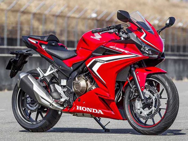 2022 Red White Glossy Black Stripe Honda CBR400R Motorcycle Fairings UK Stores