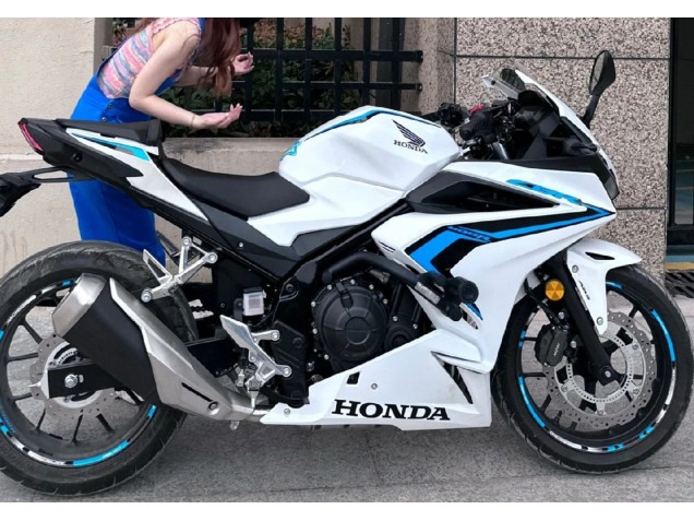 2022 White Blue Honda CBR400R Motorcycle Fairings UK Stores