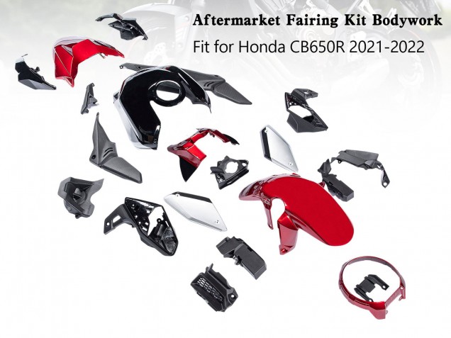2019-2022 Black Red Silver Honda CB650R Motorcycle Fairings UK Stores