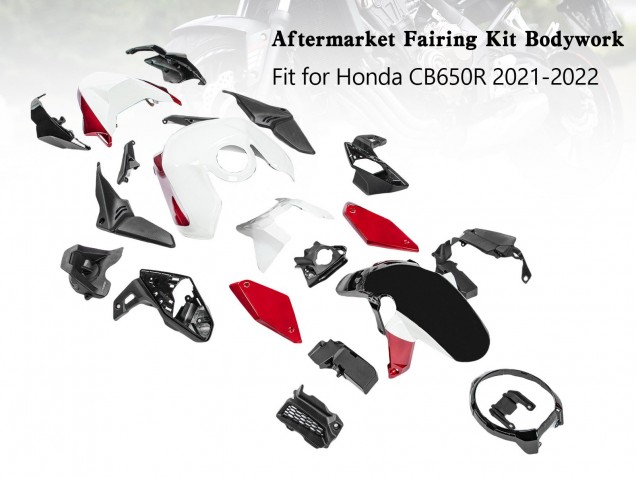 2019-2022 Black Red White Honda CB650R Motorcycle Fairings UK Stores