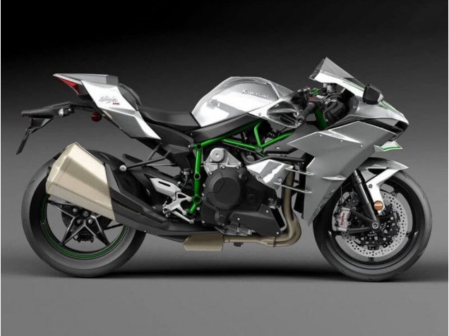2015-2022 Silver Kawasaki Ninja H2 Motorcycle Fairings UK Stores