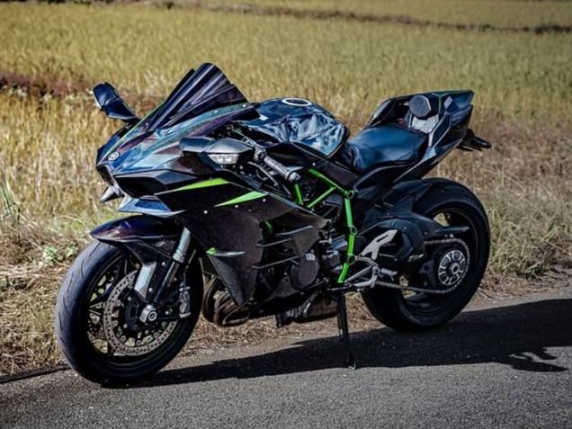2015-2022 Black Blue Chameleon Green Kawasaki Ninja H2 Motorcycle Fairings UK Stores