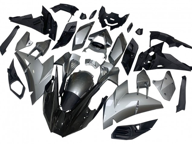 2015-2022 Silver Black Carbon Fiber Kawasaki Ninja H2 Motorcycle Fairings UK Stores